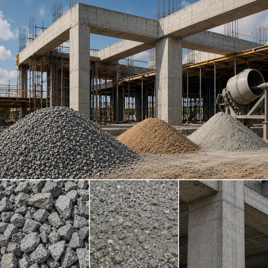 Vigas e Colunas de Concreto Pesado