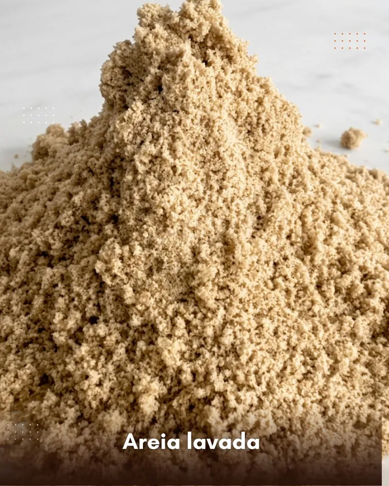 Areia lavada para assentamento